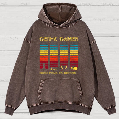 Gen-X Gamer Vintage Distressed Hoodie