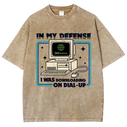 Defense Protocol Dial-Up Vintage Distressed T-shirt
