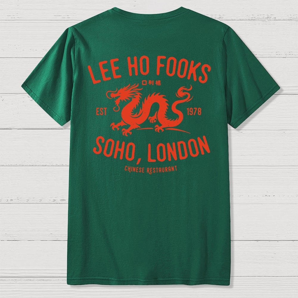 Lee Ho Fooks Vintage Resto Front And Back Printing Geek T-Shirt