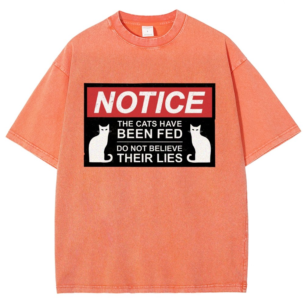 Cats Have Been Fed Vintage Distressed T-shirt