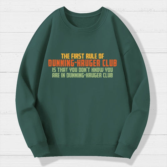 Dunning-Kruger Club Geek Cotton Sweatshirt