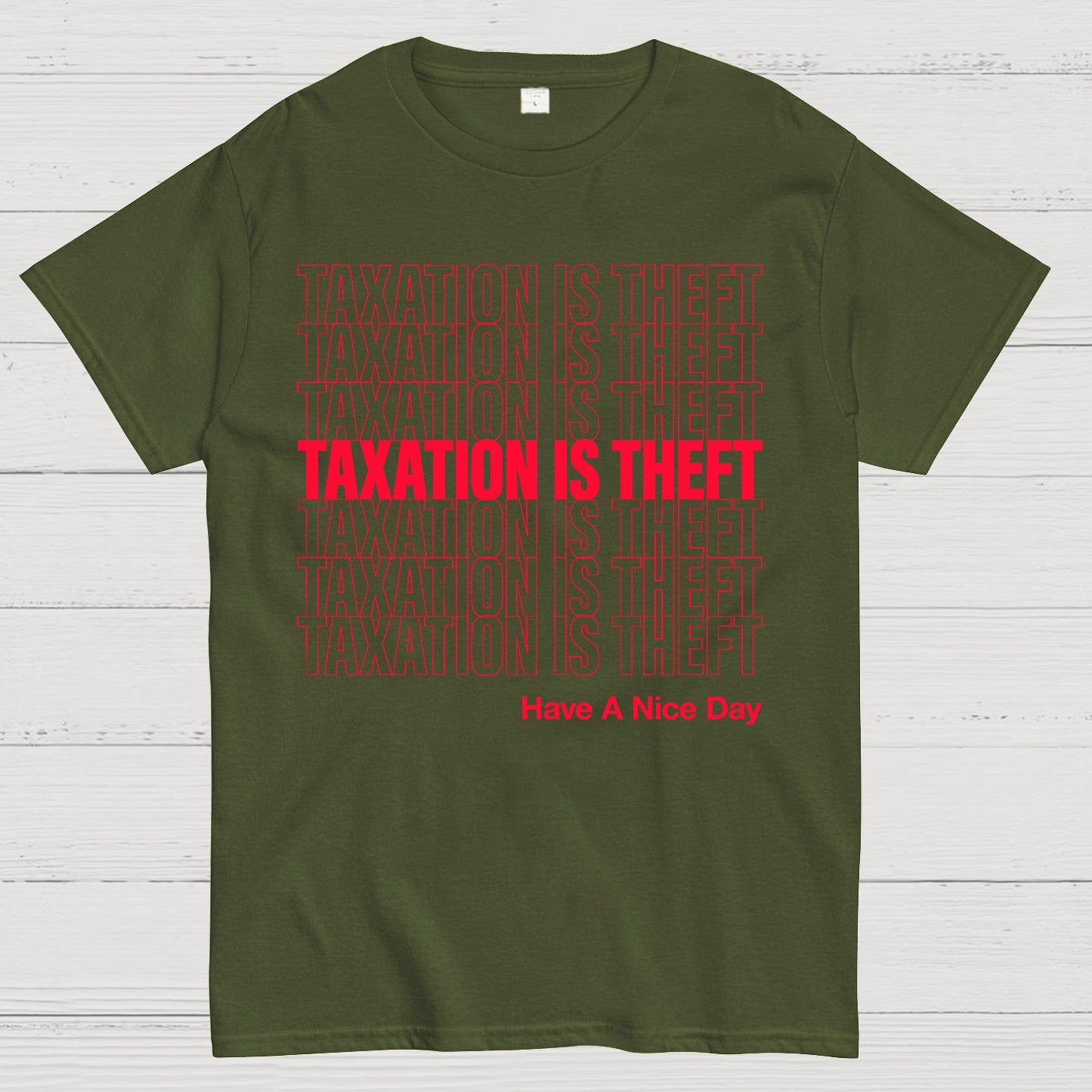 Taxation Is Theft Geek T-Shirt