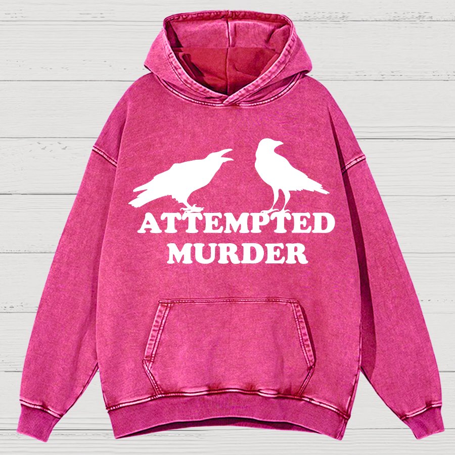 Attempted Murder Vintage Distressed Hoodie