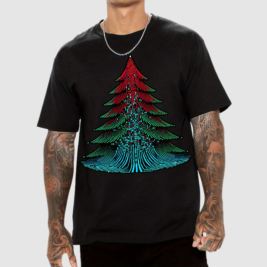 Binary Christmas Tree Geek T-Shirt