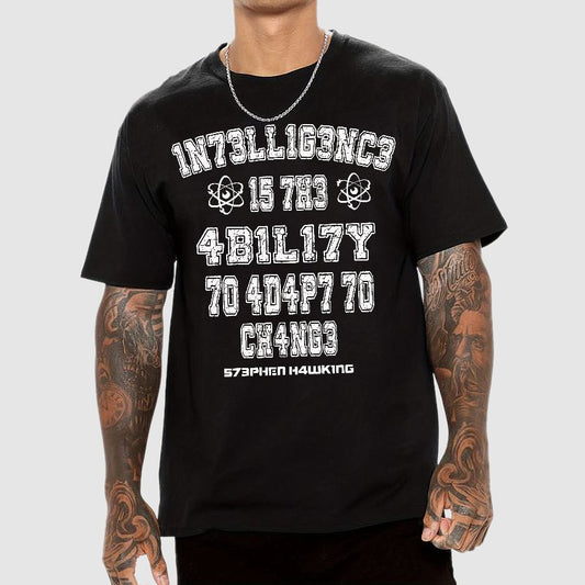 Stephen Hawking Intelligence Science Geek T-Shirt