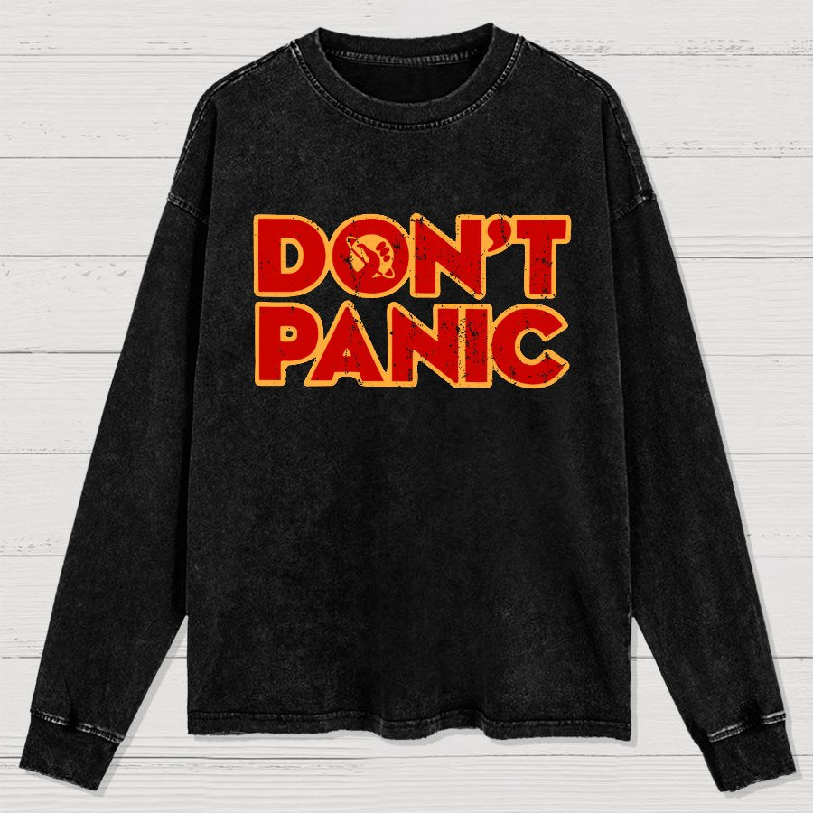 Dont Panic Washed Long Sleeve Tee