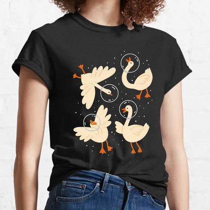 Geese In Space Nerdy T-Shirt