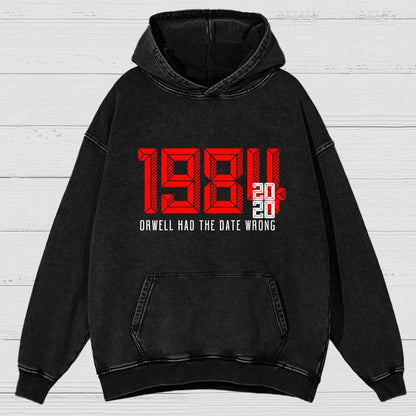 Orwell Got It Wrong Vintage Distressed Hoodie