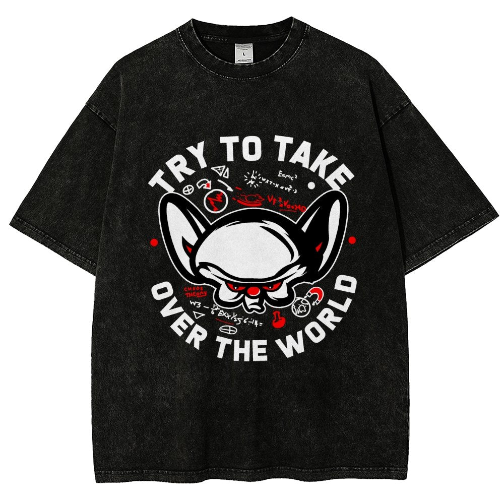 Take Over The World Vintage Distressed T-shirt