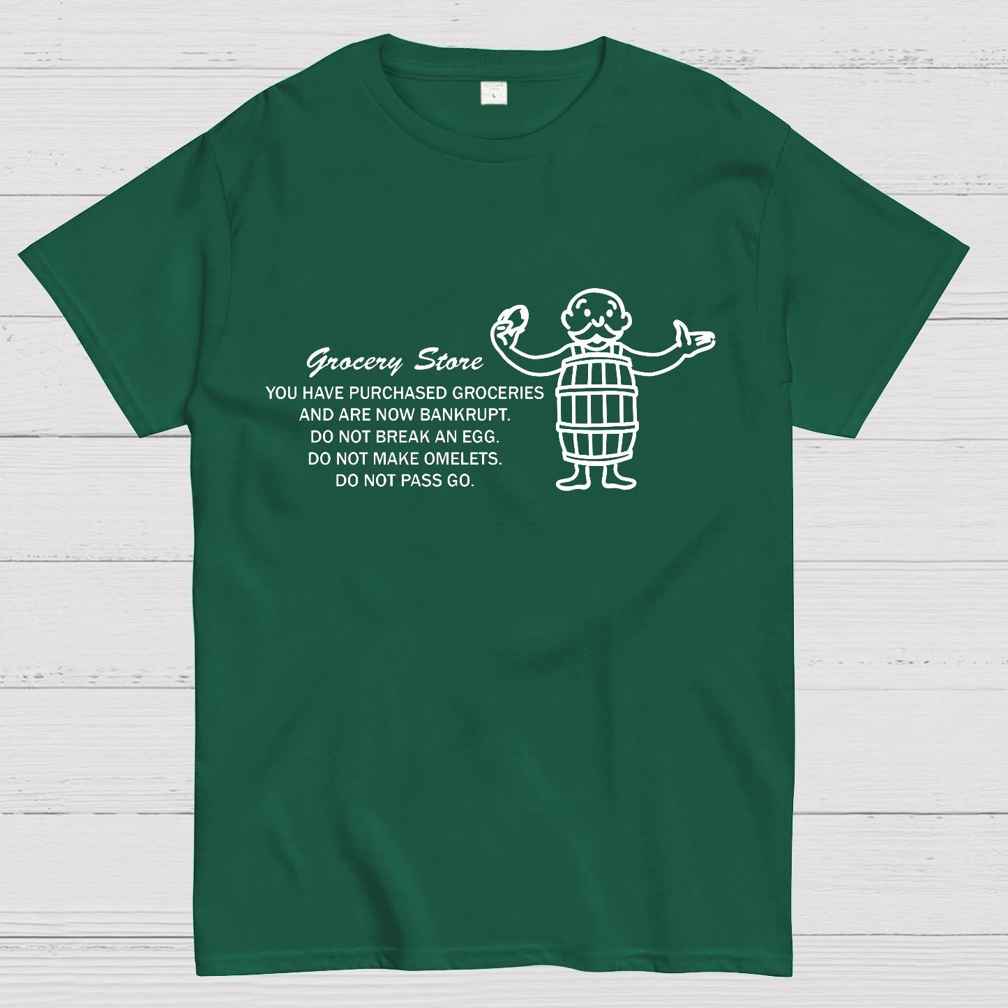 Chance on Eggs Pass Go Geek T-Shirt