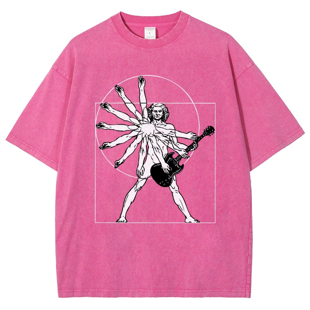 Vitruvian Man Vintage Distressed T-shirt
