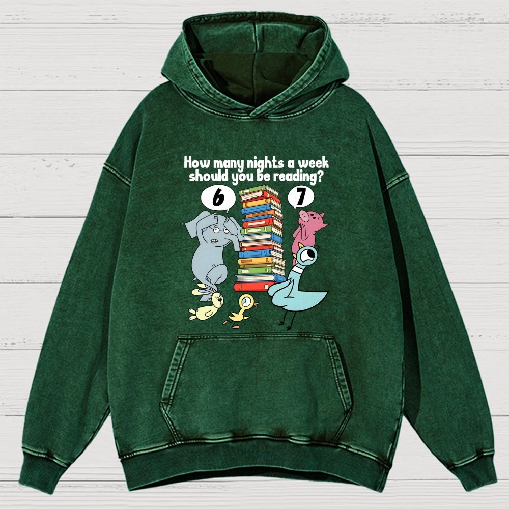 How Many Nights A Week Should You Be Reading 6-7 Vintage Distressed Hoodie