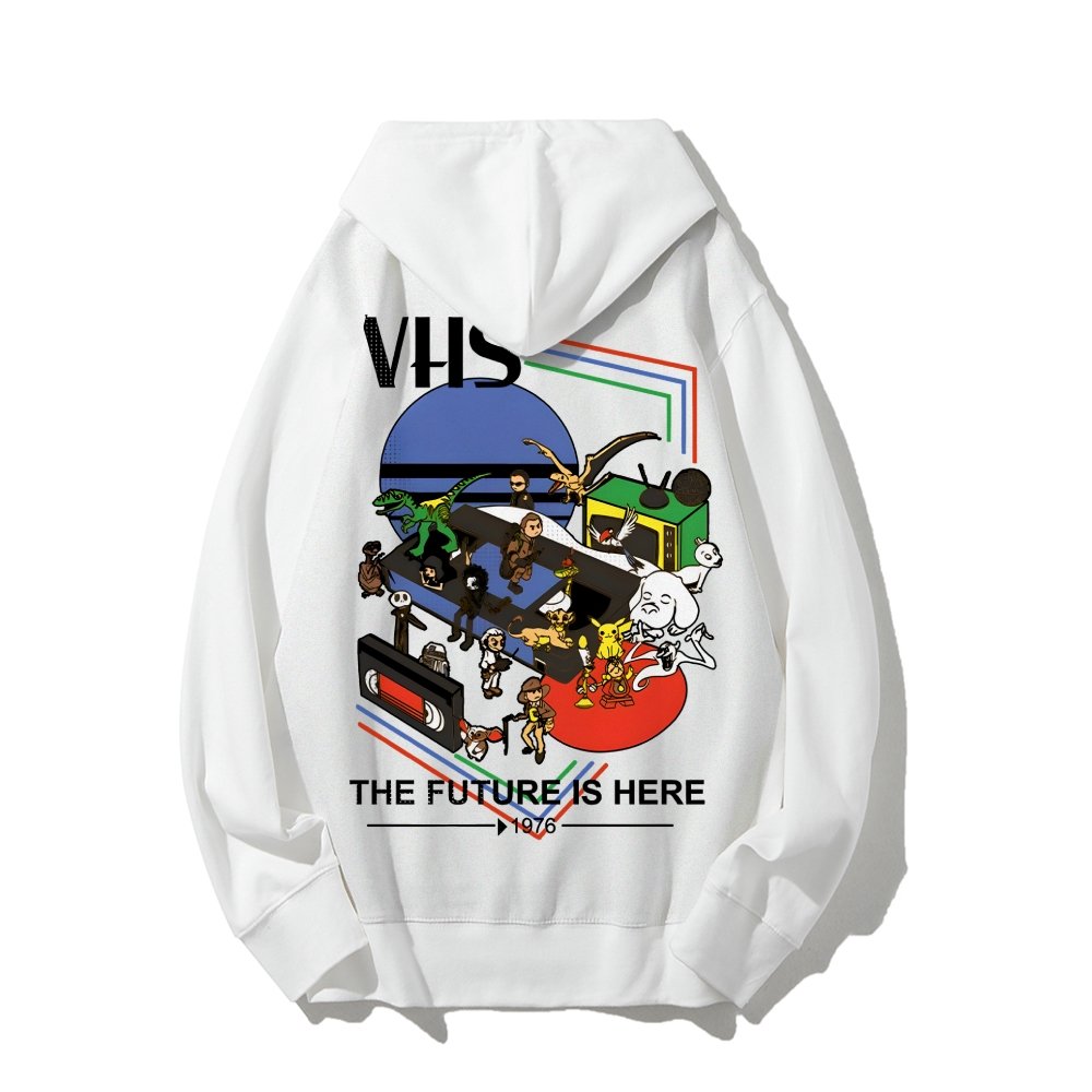 The Future Is Here Printed Back Unisex Cotton Hoodie
