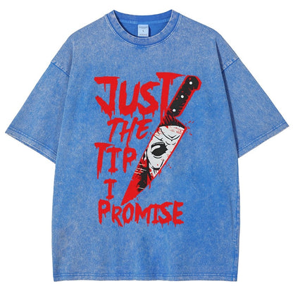 Just The Tip I Promise  Halloween Essential Vintage Distressed T-shirt