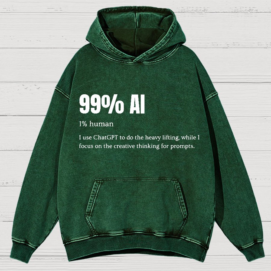 99% Artificial Intelligence Vintage Distressed Hoodie