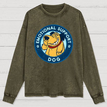 Dog Support Or Not? Washed Long Sleeve Tee