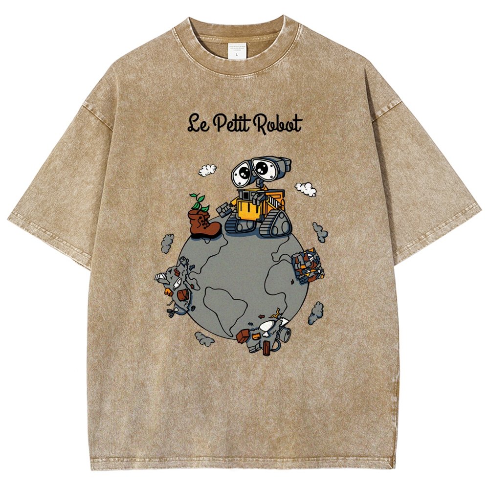 Le Petit Robot Vintage Distressed T-shirt