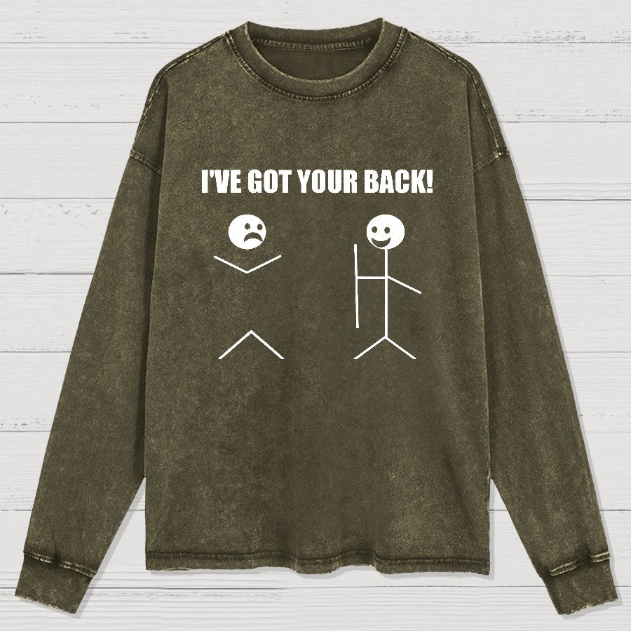 I've Got Your Back Geeks Washed Long Sleeve Tee