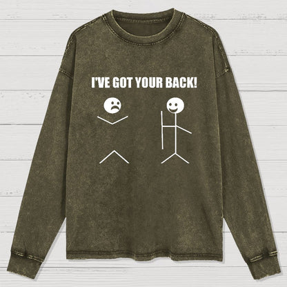 I've Got Your Back Geeks Washed Long Sleeve Tee