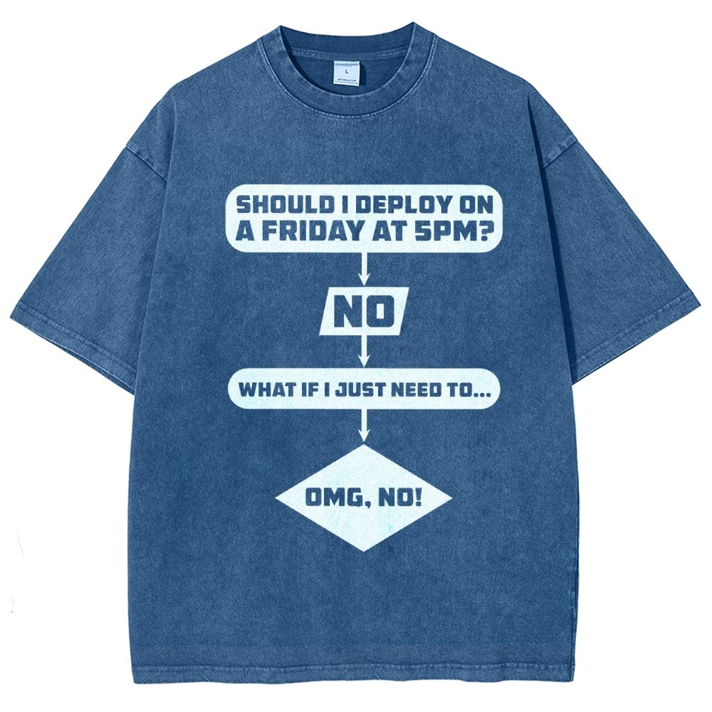 Deploy on Friday? Vintage Distressed T-shirt