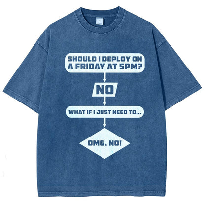 Deploy on Friday? Vintage Distressed T-shirt