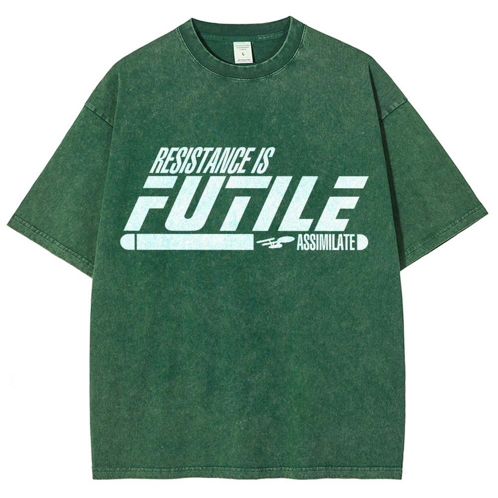 Resistance is Futile Vintage Distressed T-shirt