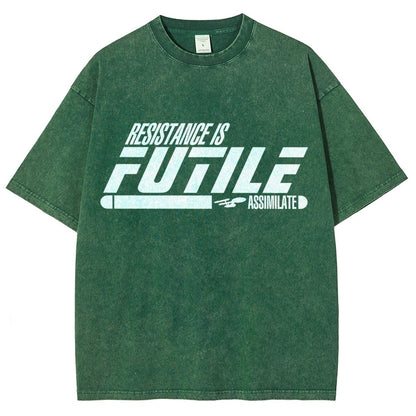 Resistance is Futile Vintage Distressed T-shirt