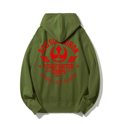 Red Team Base One Printed Back Unisex Cotton Hoodie