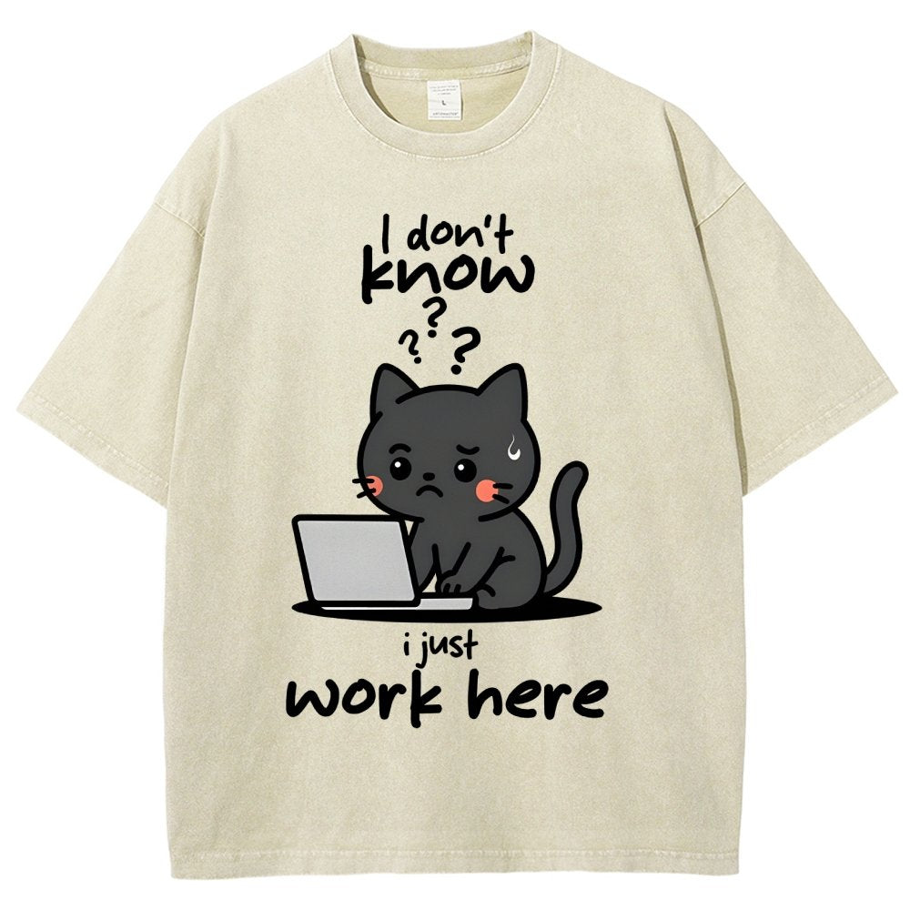 I Just Work Here Vintage Distressed T-shirt