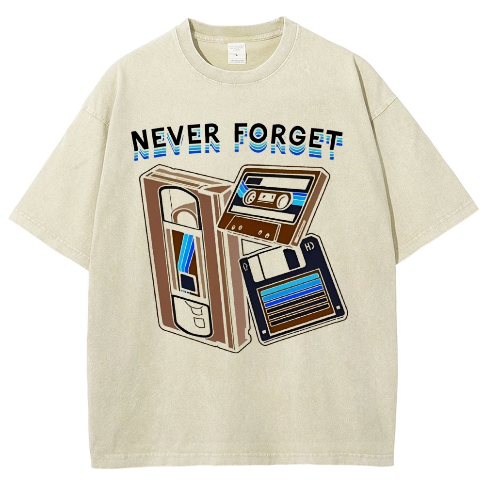 Never Forget Graphic Vintage Distressed T-shirt