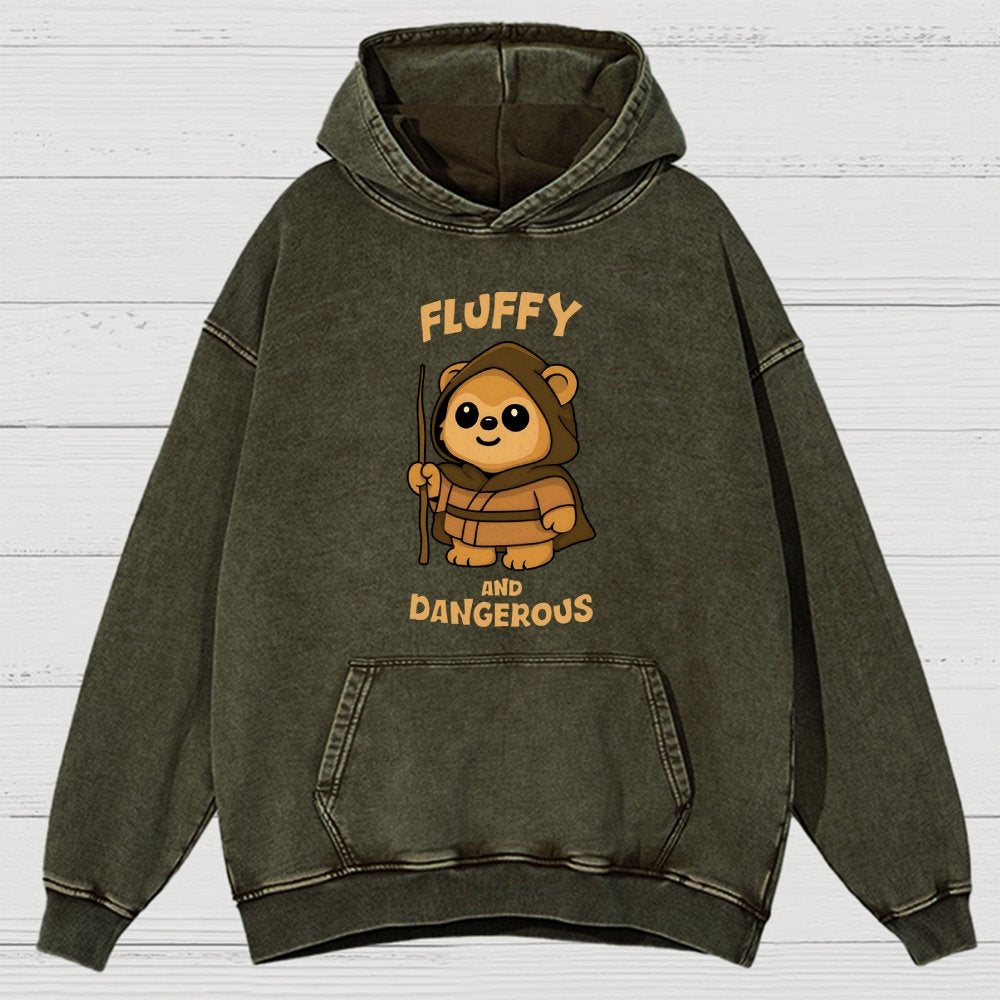 Fluffy And Dangerous Vintage Distressed Hoodie