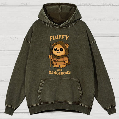 Fluffy And Dangerous Vintage Distressed Hoodie