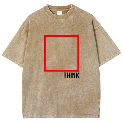 Think Outside The Box Vintage Distressed T-shirt