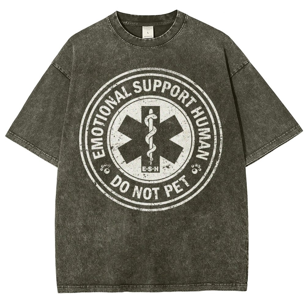 Emotional Support Human Vintage Distressed T-shirt