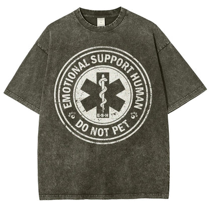 Emotional Support Human Vintage Distressed T-shirt