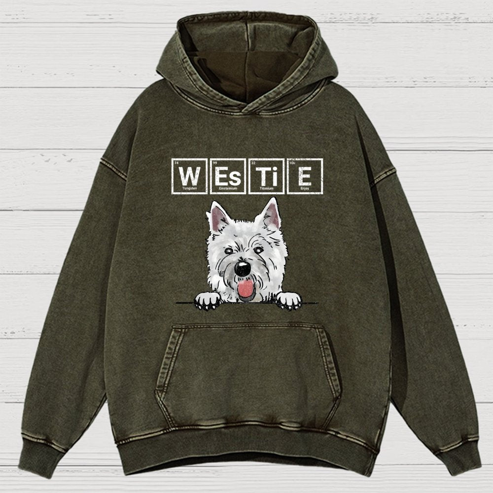 Periodic Table Of Dogs  Dog Lover  Funny Science Vintage Distressed Hoodie