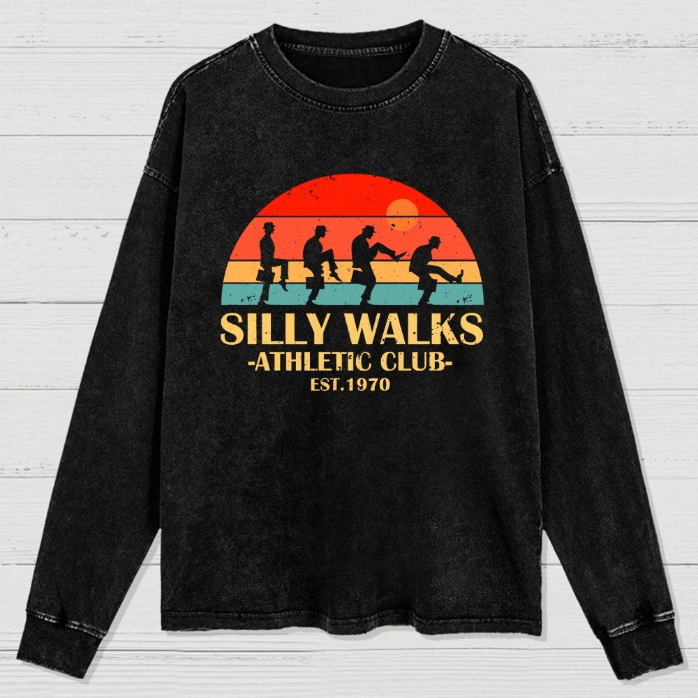 Silly Walks - Athletic Club Washed Long Sleeve Tee