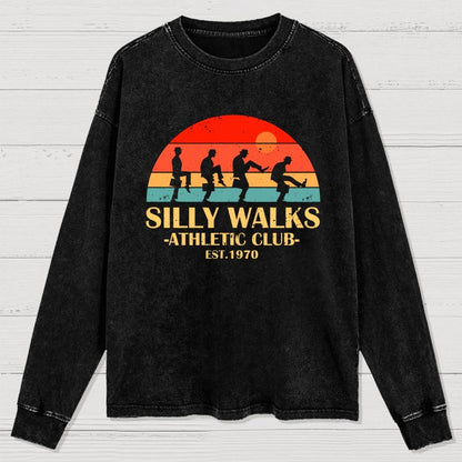 Silly Walks - Athletic Club Washed Long Sleeve Tee
