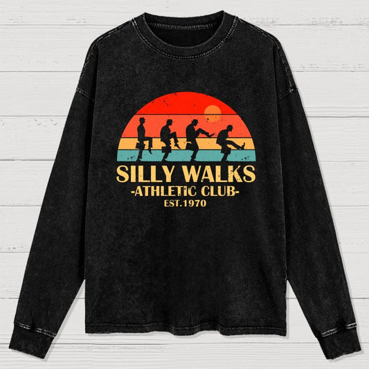 Silly Walks - Athletic Club Washed Long Sleeve Tee