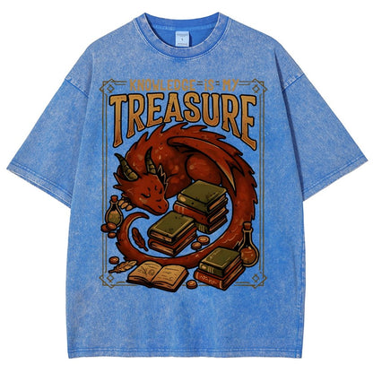 Knowledge Is My Treasure Vintage Distressed T-shirt