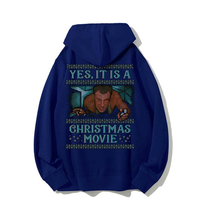 Gen-X Christmas Movie Printed Back Unisex Cotton Hoodie