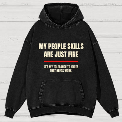 My People Skills Are Fine Vintage Distressed Hoodie