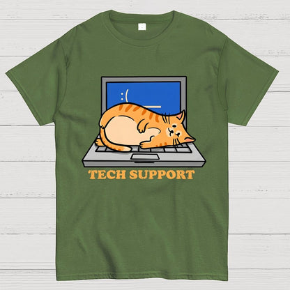Cat Tech Support Geek T-Shirt