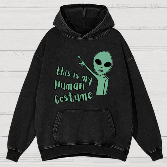 This is my Human Costume Vintage Distressed Hoodie