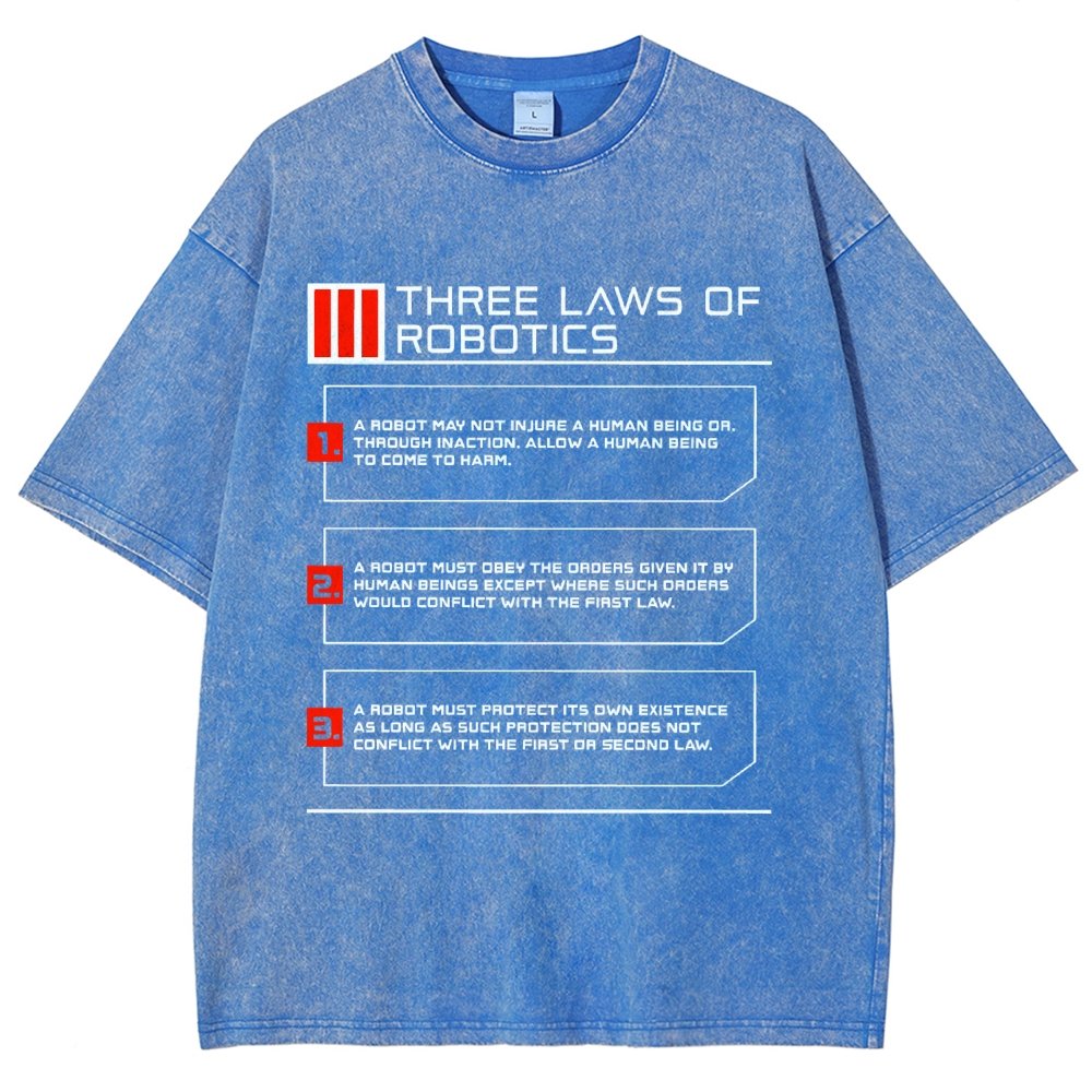 Three Laws of Robotics Vintage Distressed T-shirt
