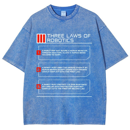 Three Laws of Robotics Vintage Distressed T-shirt
