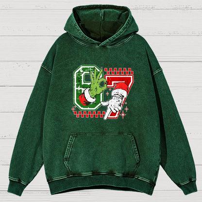 Six Seven 6 7 Christmas Vintage Distressed Hoodie
