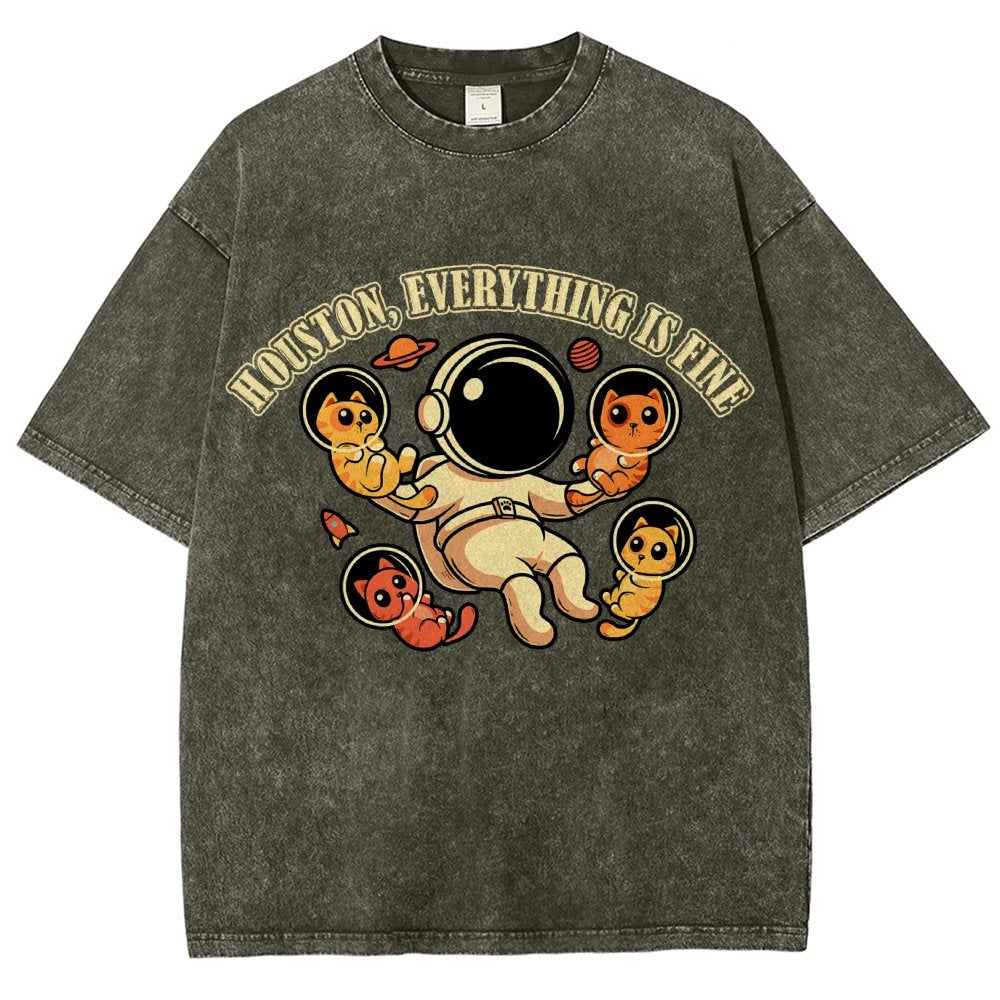 Houston Everything is Fine Vintage Distressed T-shirt