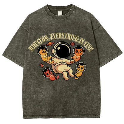 Houston Everything is Fine Vintage Distressed T-shirt