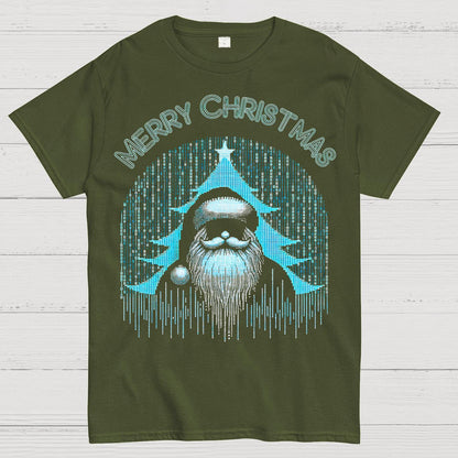 Funny Binary Christmas Santa Clause for Programmer Geek T-Shirt